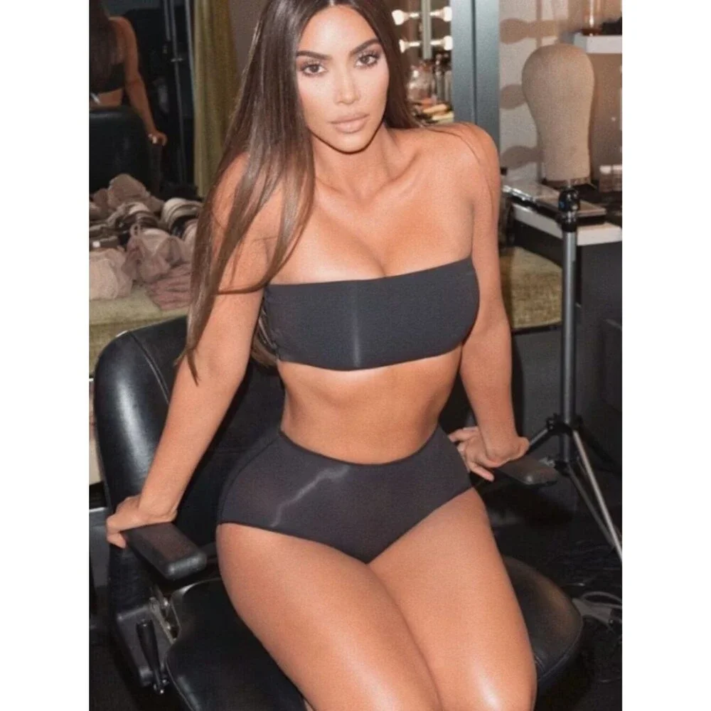 NEW SKIMS Fits Everybody Bandeau Onyx Black 4X Plus NWT
